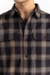 Black Checkered Button-Down Shirt 224-117-021